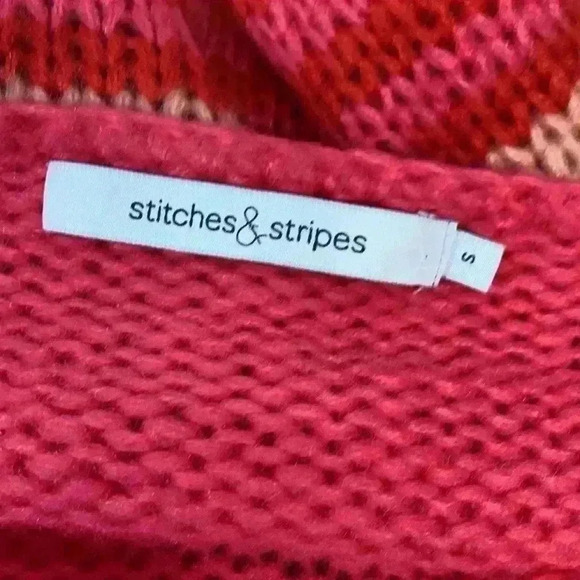 Stitches and stripes size small pink knit sweater - Picture 7 of 7
